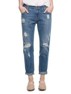 2/$30 Mango Angie Boyfriend Distressed Skinny Jeans Sz. 2 #2435